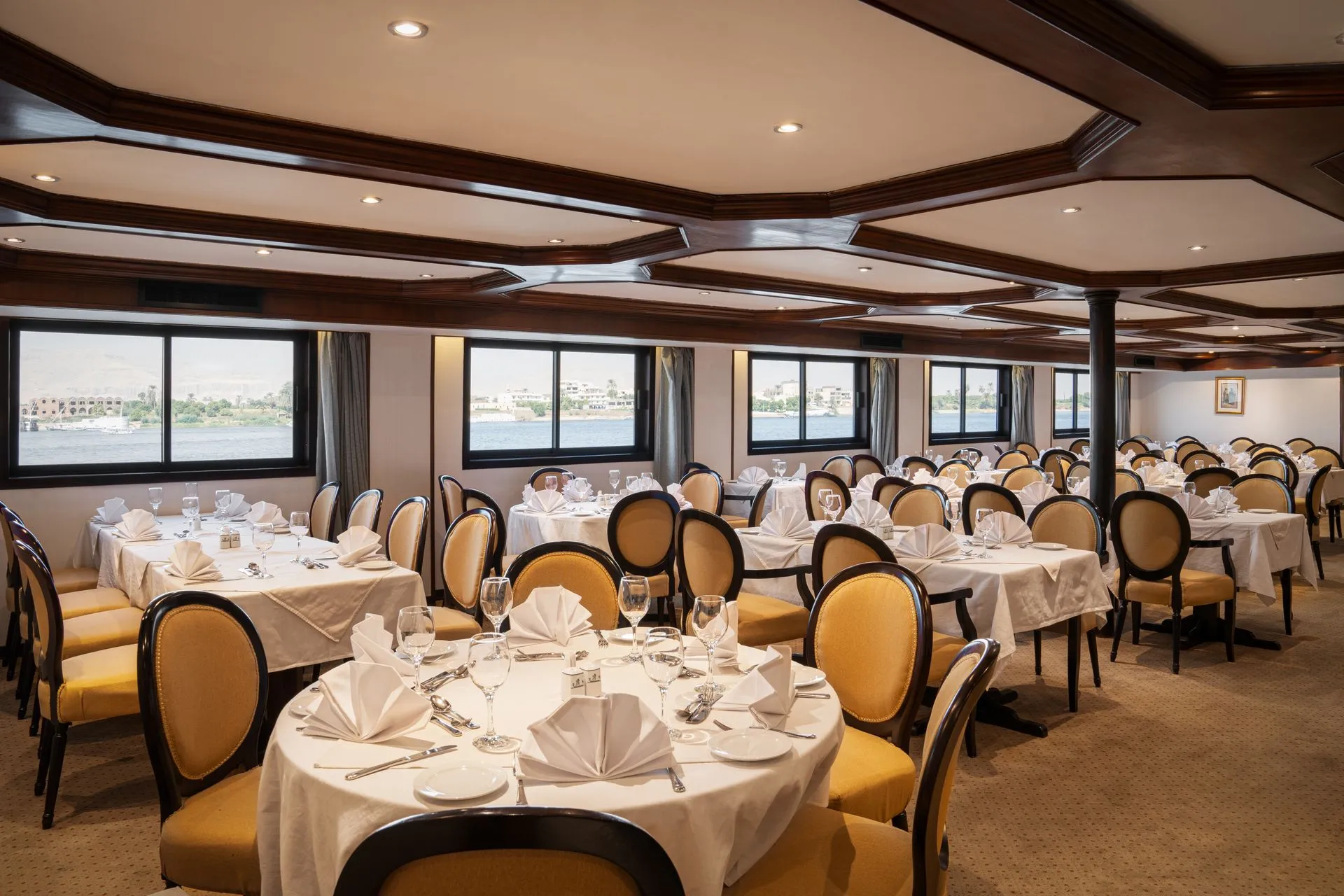 Restaurant aboard the MS Nile Odyssey Nile Cruise Nile cruise